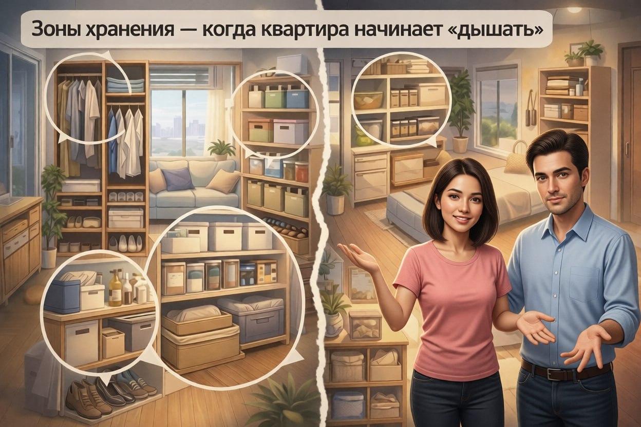 Зоны хранения — когда квартира начинает «дышать»