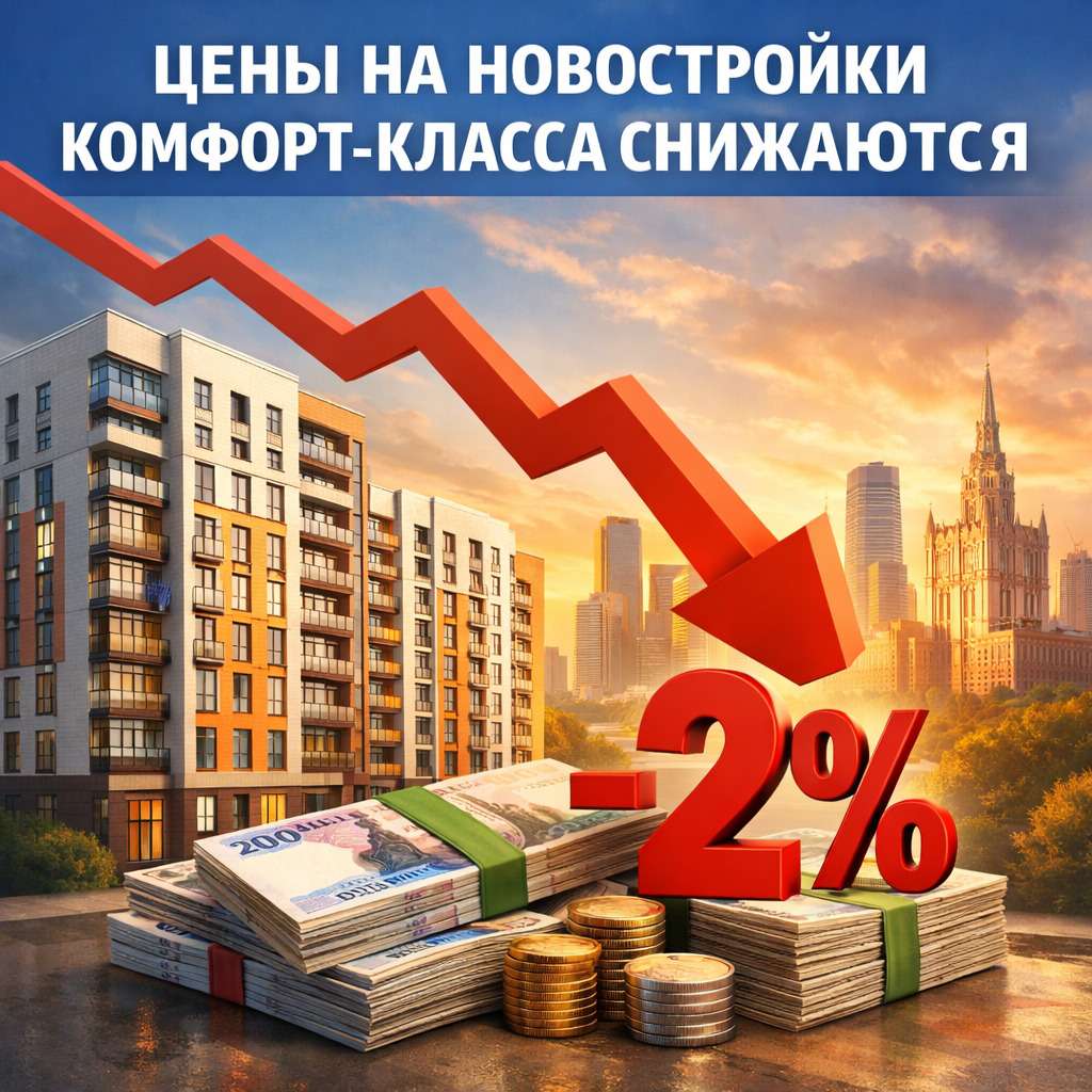 Цены новостроек комфорт-класса немного снизились