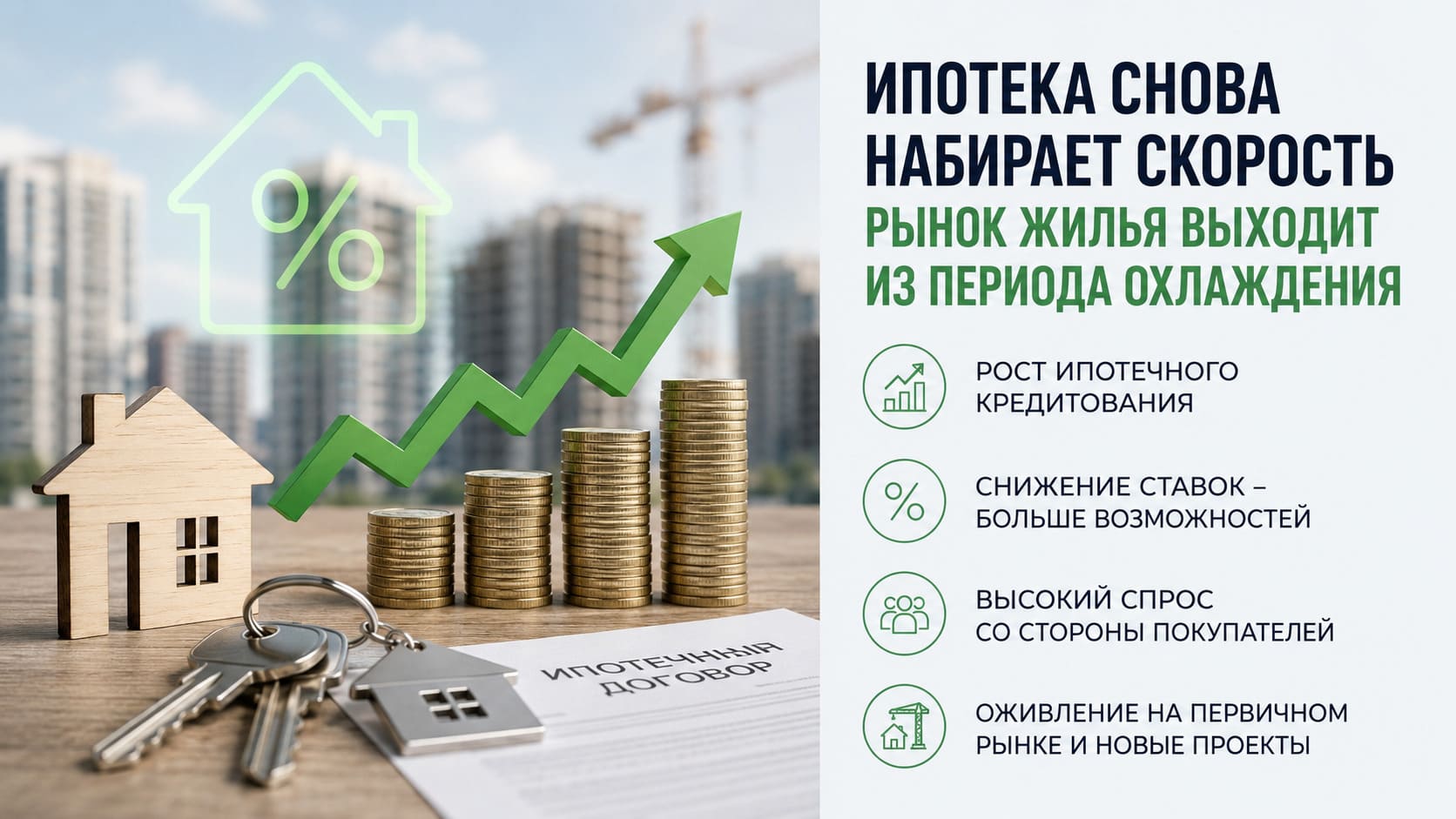 Ипотека снова набирает скорость: рынок жилья выходит из периода охлаждения